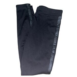 NWT Women's Black JUNE & DAISY Ponte Leggings Pin Stripe Size Small